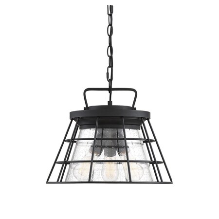 Savoy House Farnham 3 Light Black Convertible Semi Flush/Pendant 6-2771-3-BK